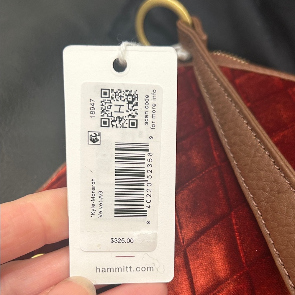 Hammitt Red Velvet Kyle-Monarch Crossbody with Gold Accents - Picture 11 of 11